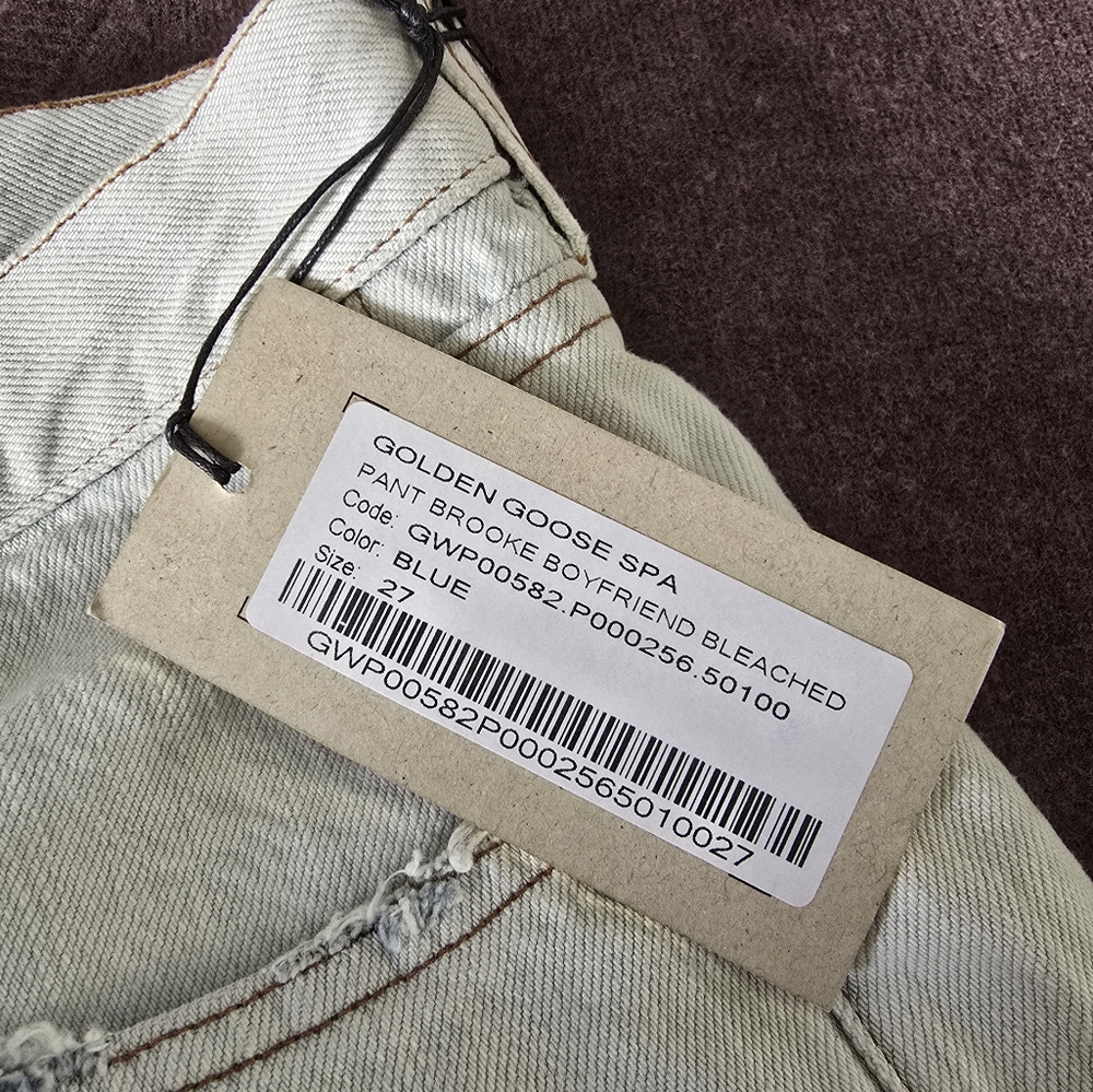 Golden Goose Brooke Boyfriend Bleached Jeans Size 27 - Picture 9 of 11